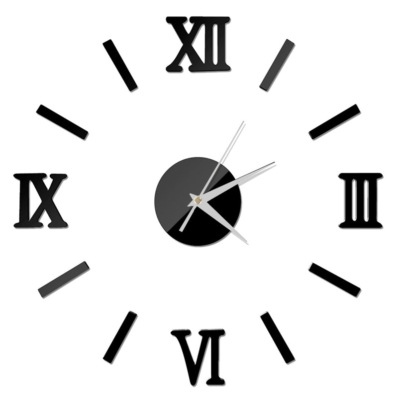 Reflective Roman Wall Clock Sticker Reflective Roman Wall Clock Sticker