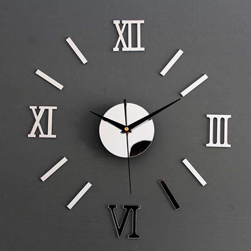 Reflective Roman Wall Clock Sticker Reflective Roman Wall Clock Sticker