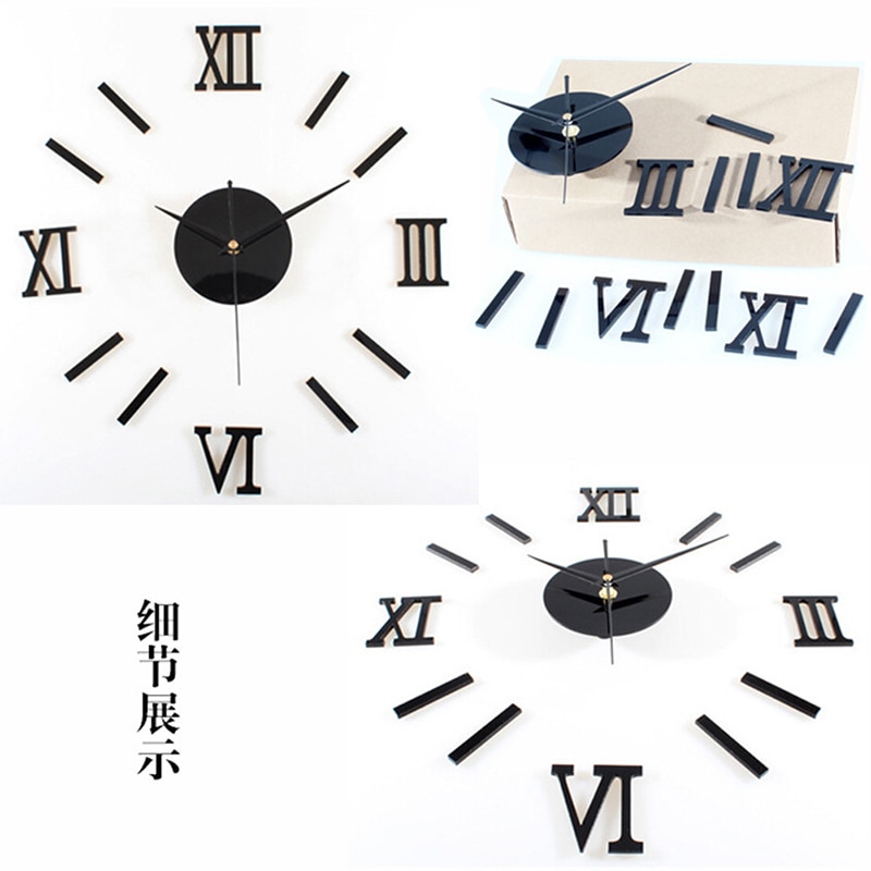 Reflective Roman Wall Clock Sticker Reflective Roman Wall Clock Sticker