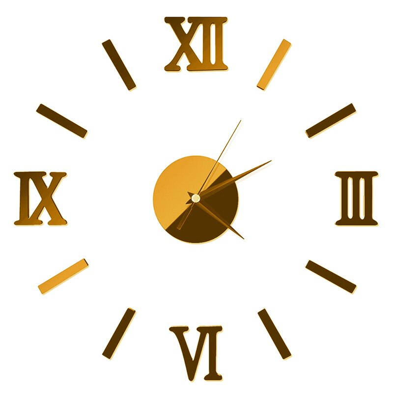 Reflective Roman Wall Clock Sticker Reflective Roman Wall Clock Sticker