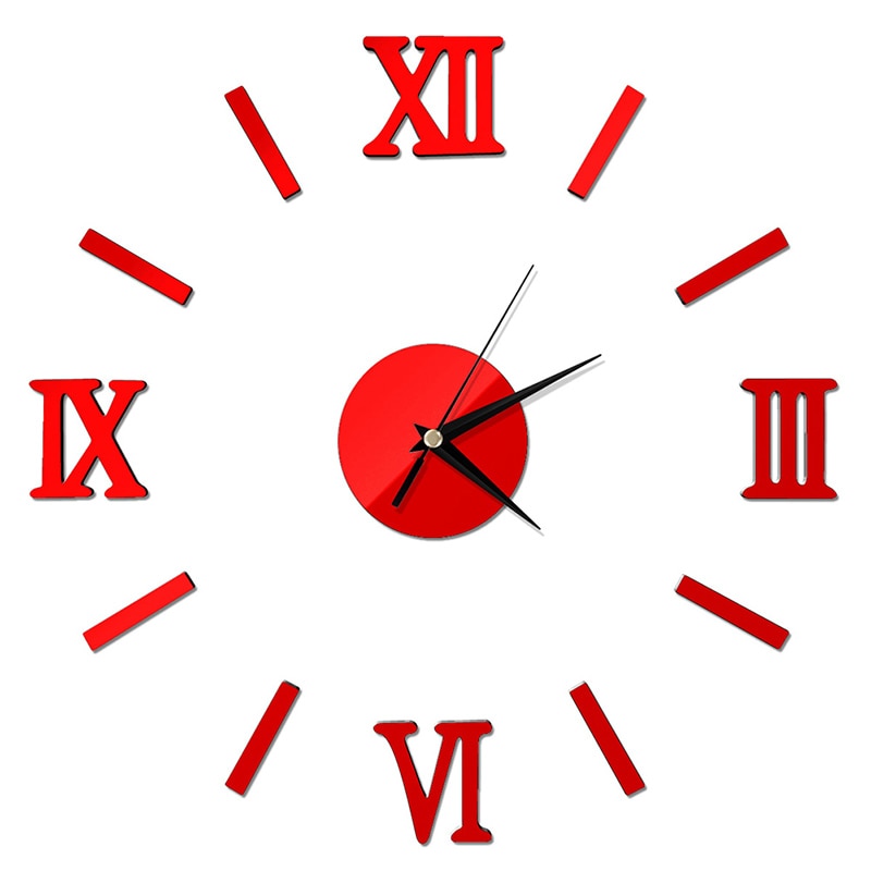 Reflective Roman Wall Clock Sticker Reflective Roman Wall Clock Sticker