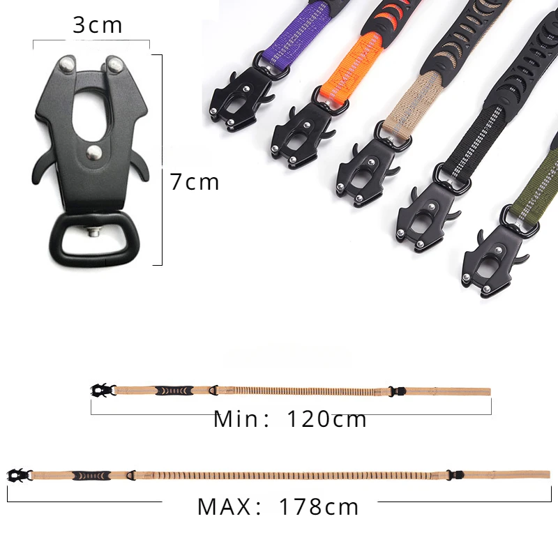 Reflective Shock Absorbing Pet Leashes with Car Seatbelt for Large Dogs Heavy Duty Tactical Bungee Dog Leash No Pull Reflective Shock Absorbing Pet Leashes with Car Seatbelt for Large Dogs Heavy Duty Tactical Bungee Dog Leash No Pull