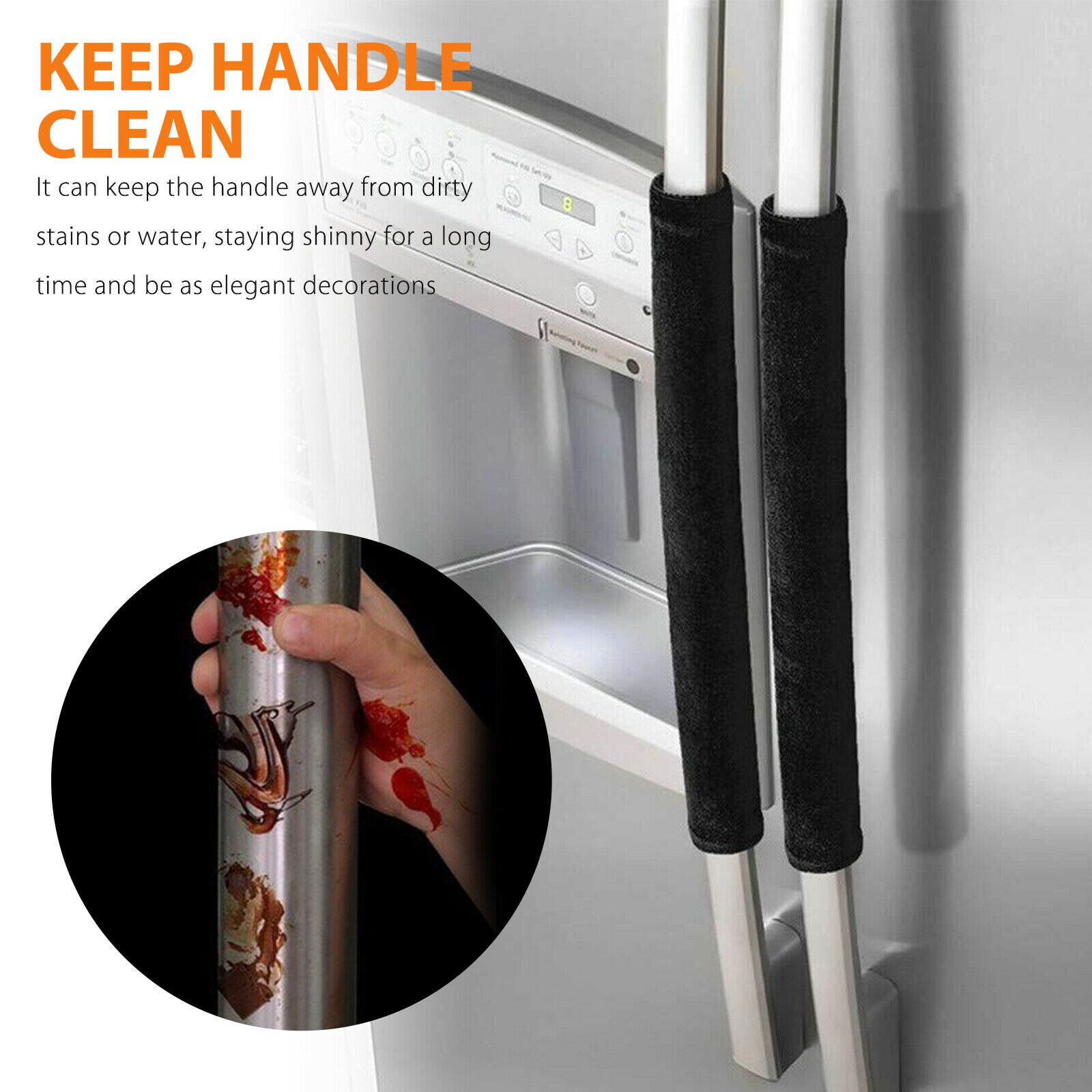Refrigerator Handle Covers Fridge Door Covers (2 pcs) Refrigerator Handle Covers Fridge Door Covers (2 pcs)