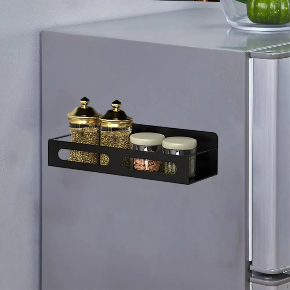 Refrigerator Magnetic Shelf Versatile Magnetic Shelf Kitchen Bathroom Storage Rack for Seasonings Soap Supplies No Refrigerator Magnetic Shelf Versatile Magnetic Shelf Kitchen Bathroom Storage Rack for Seasonings Soap Supplies No