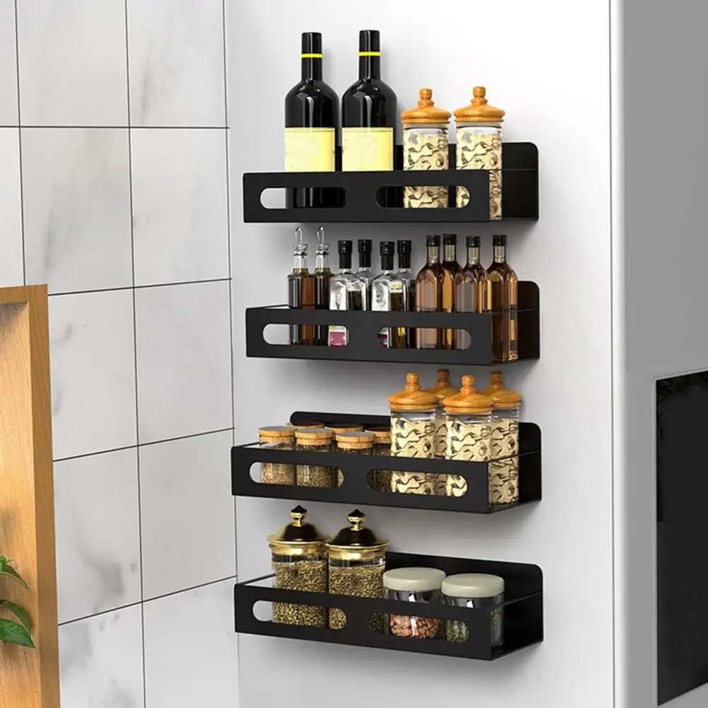 Refrigerator Magnetic Shelf Versatile Magnetic Shelf Kitchen Bathroom Storage Rack for Seasonings Soap Supplies No Refrigerator Magnetic Shelf Versatile Magnetic Shelf Kitchen Bathroom Storage Rack for Seasonings Soap Supplies No