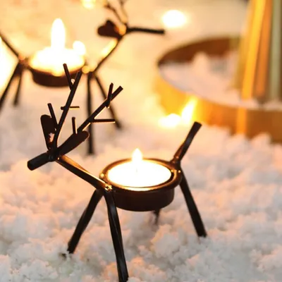 Reindeer Candle Holder Decoration Reindeer Candle Holder Decoration