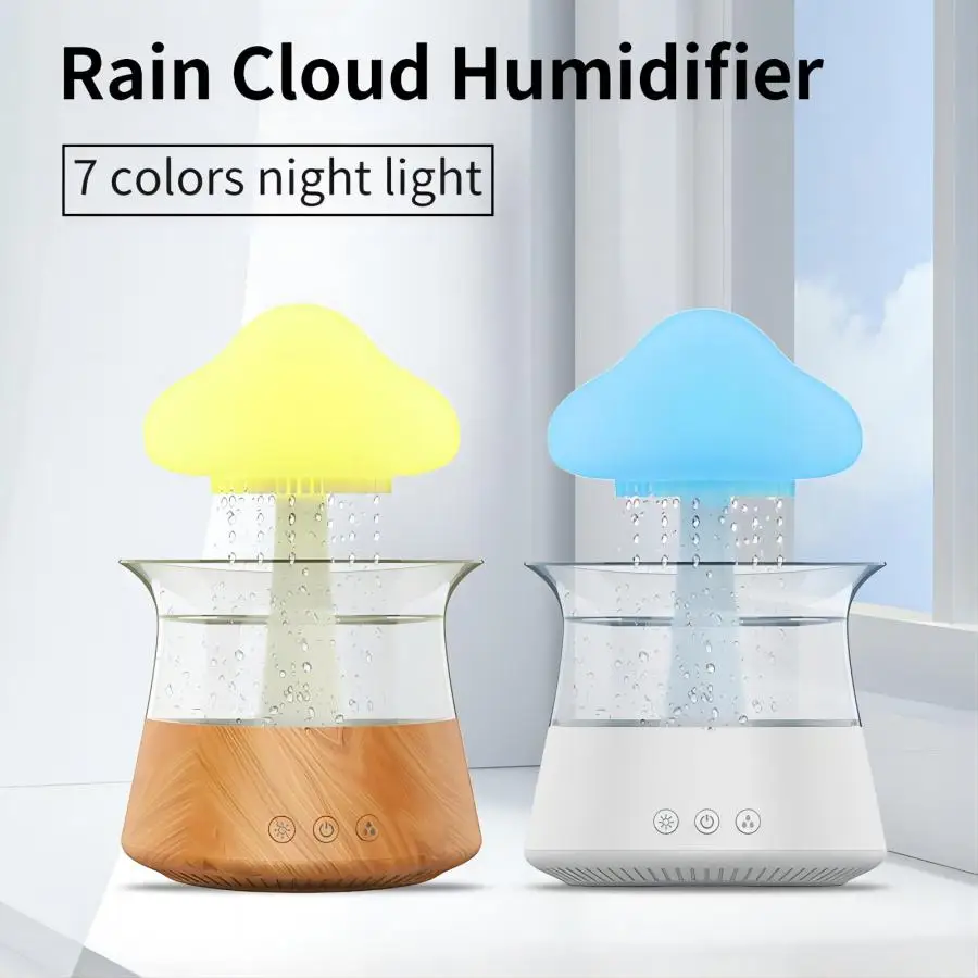 Relax Cloud Rain Diffuser Humidifier Raindrop Aromatherapy Machine Ultrasonic Atomization Humidification Colorful Lamp Relax Cloud Rain Diffuser Humidifier Raindrop Aromatherapy Machine Ultrasonic Atomization Humidification Colorful Lamp