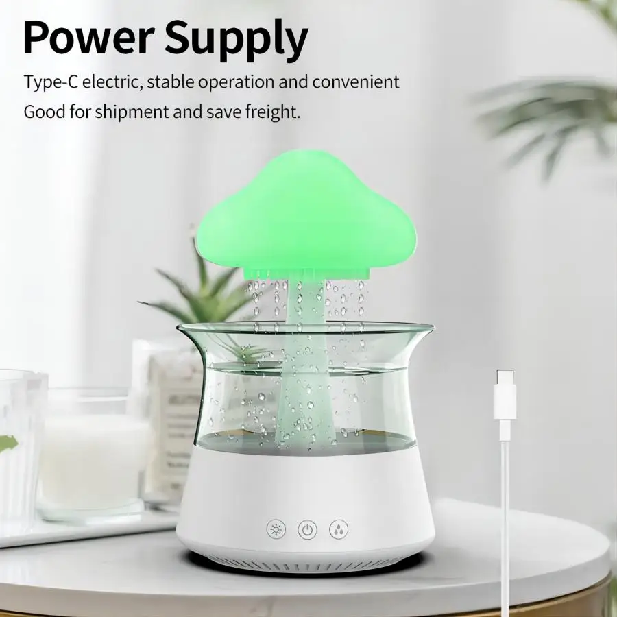 Relax Cloud Rain Diffuser Humidifier Raindrop Aromatherapy Machine Ultrasonic Atomization Humidification Colorful Lamp Relax Cloud Rain Diffuser Humidifier Raindrop Aromatherapy Machine Ultrasonic Atomization Humidification Colorful Lamp
