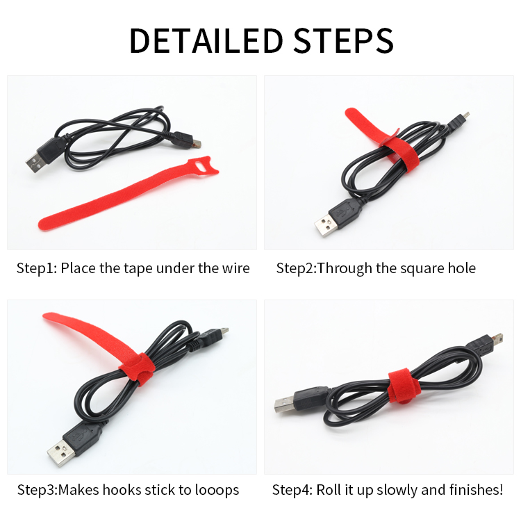 Releasable Cable Ties Plastics Fastening Reusable Cable tie Straps Nylon Wrap Zip Bundle Bandage Tie