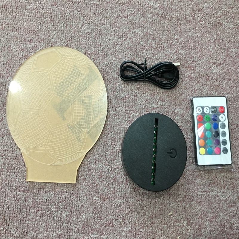 Remote Control 3D Football Night Light Remote Control 3D Football Night Light