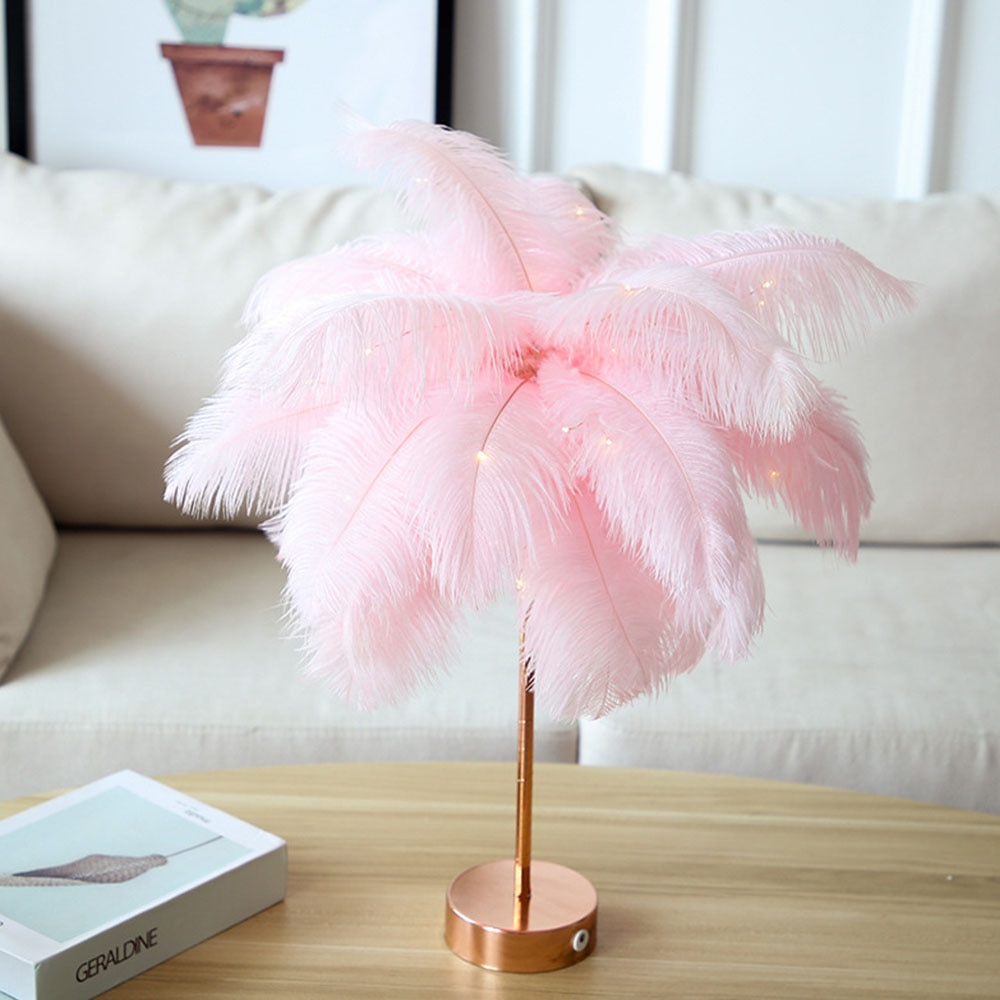 Remote Control Feather Lampshade