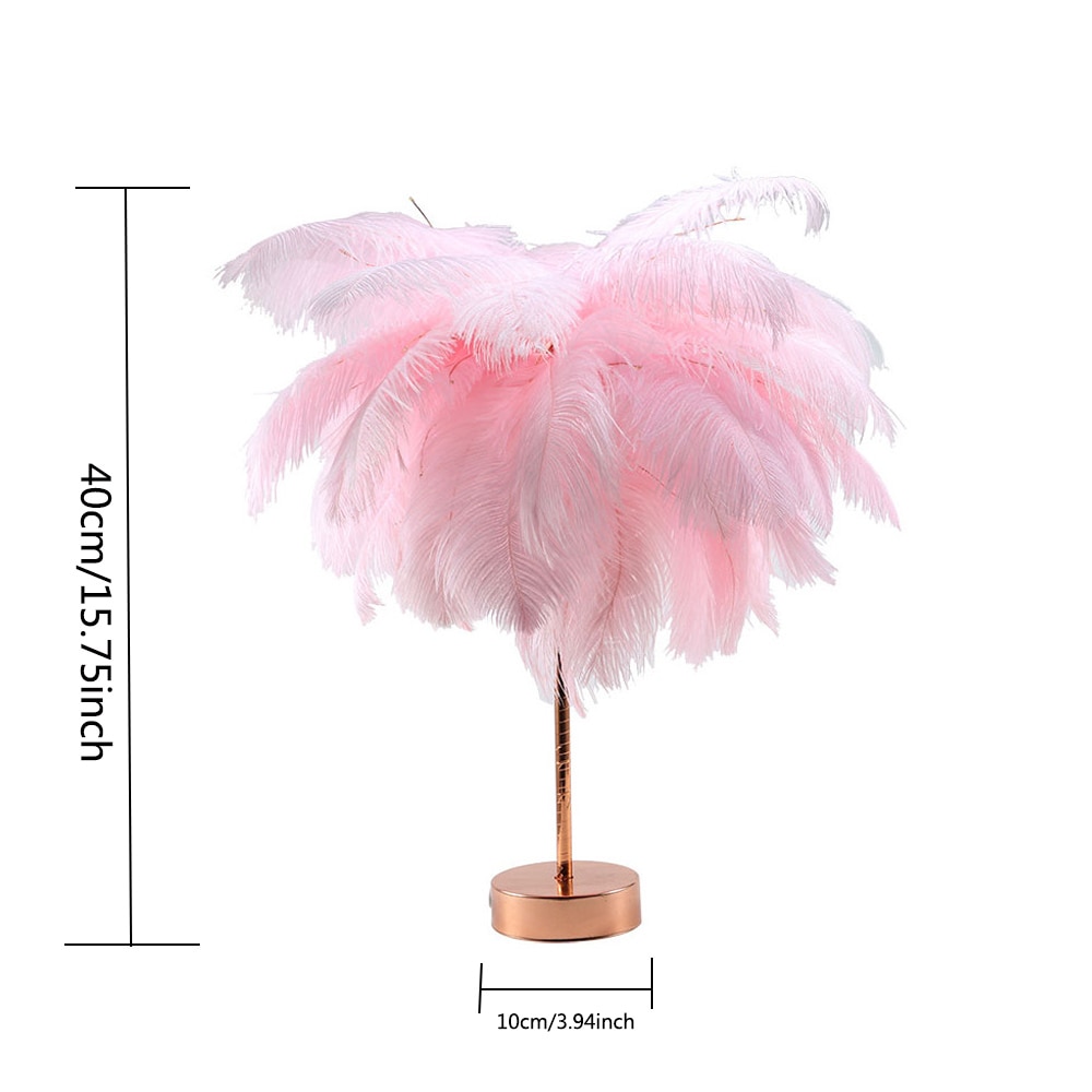 Remote Control Feather Lampshade