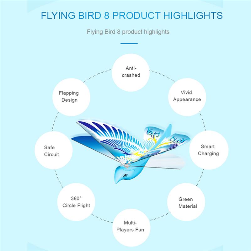 Remote Control Flying Bird Rechargeable Toy Remote Control Flying Bird Rechargeable Toy