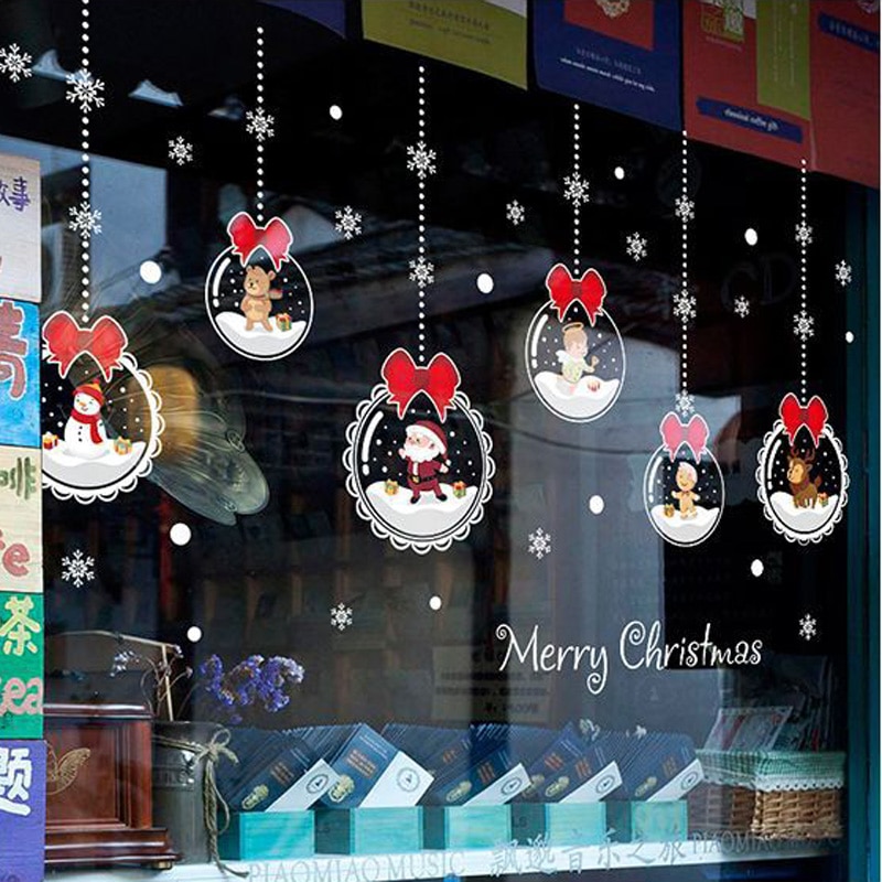 Removable Christmas Glass Stickers Removable Christmas Glass Stickers
