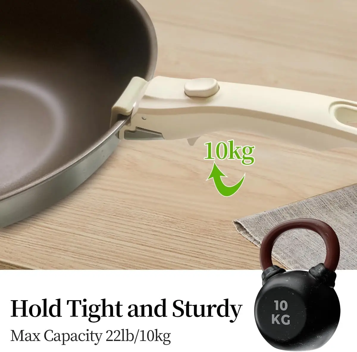 Removable Handle, Handle for Detachable Removable Cookware,Universal Pot Handle,Suitable for All Cookware