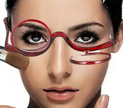 Removable Lens Magnifying Makeup Glasses