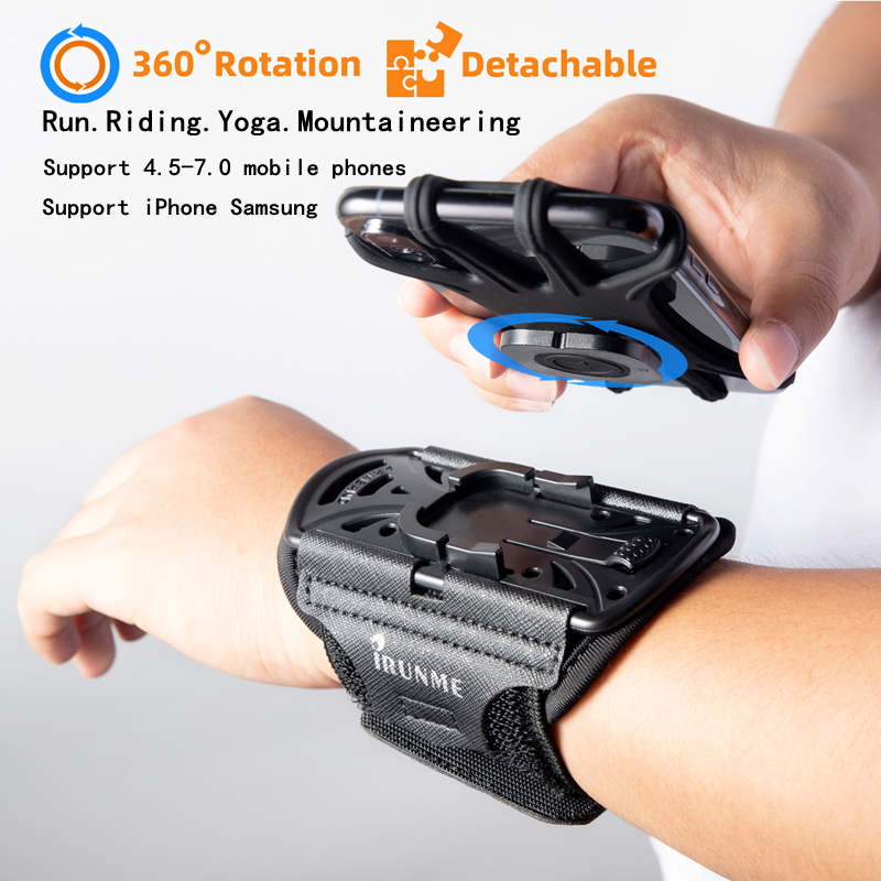 Removable Rotating Sports Phone Wristband Running Wrist Bag Generation Driving Takeaway Navigation Arm Bag Fitness