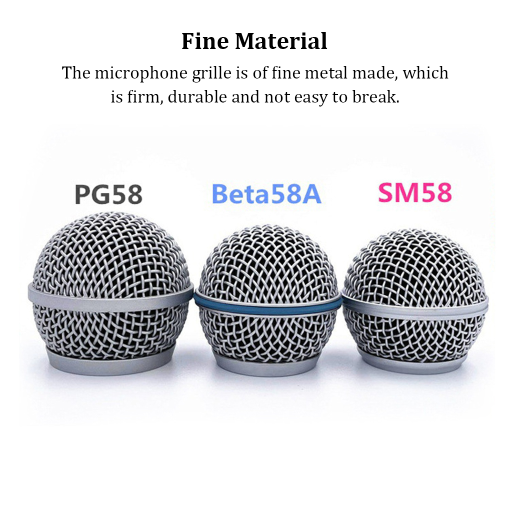Replacement Microphone Grille Replacing Professional Wired Wireless Build-in Sponge Party Mic Head Part Accessories