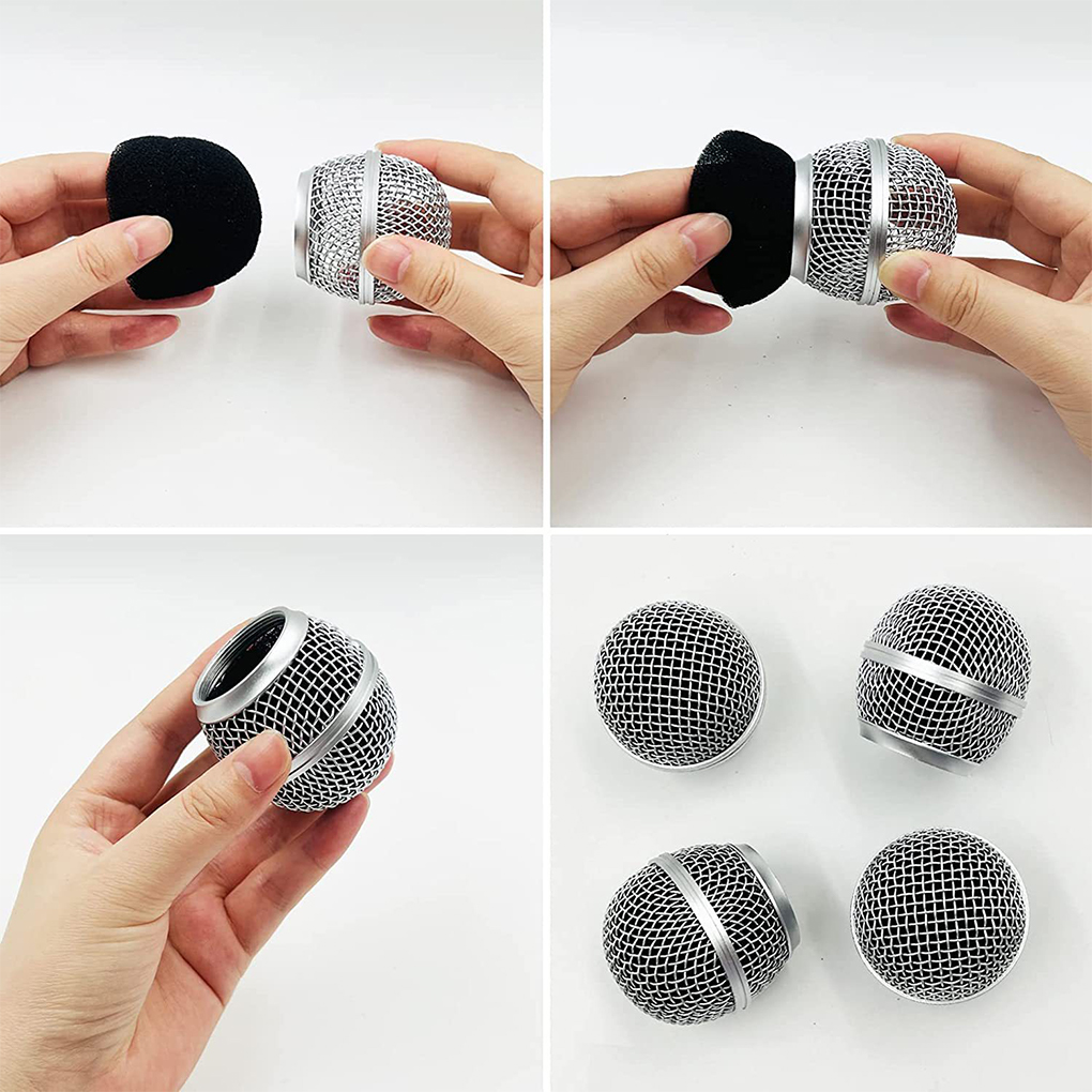 Replacement Microphone Grille Replacing Professional Wired Wireless Build-in Sponge Party Mic Head Part Accessories
