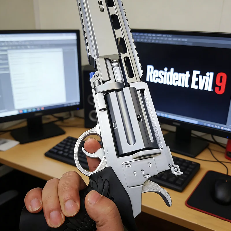 Resident Evil Requiem Leon Scott 3D Printed Gun Prop Horror Game Cosplay Accessory Collectible GK Model Toy Gift For Resident Evil Requiem Leon Scott 3D Printed Gun Prop Horror Game Cosplay Accessory Collectible GK Model Toy Gift For