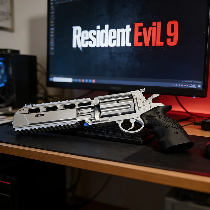 Resident Evil Requiem Leon Scott 3D Printed Gun Prop Horror Game Cosplay Accessory Collectible GK Model Toy Gift For Resident Evil Requiem Leon Scott 3D Printed Gun Prop Horror Game Cosplay Accessory Collectible GK Model Toy Gift For