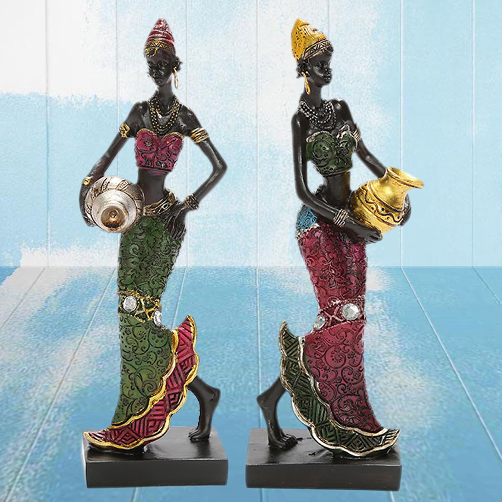 Resin African Tribal Figurine Resin African Tribal Figurine