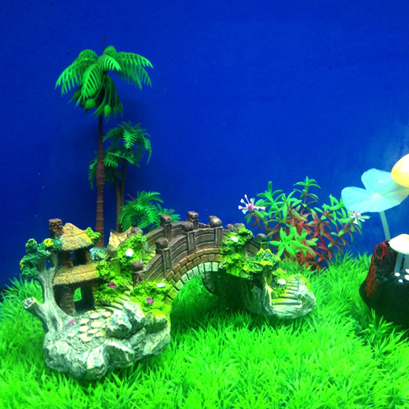 Resin Aquarium Bridge Decoration Resin Aquarium Bridge Decoration