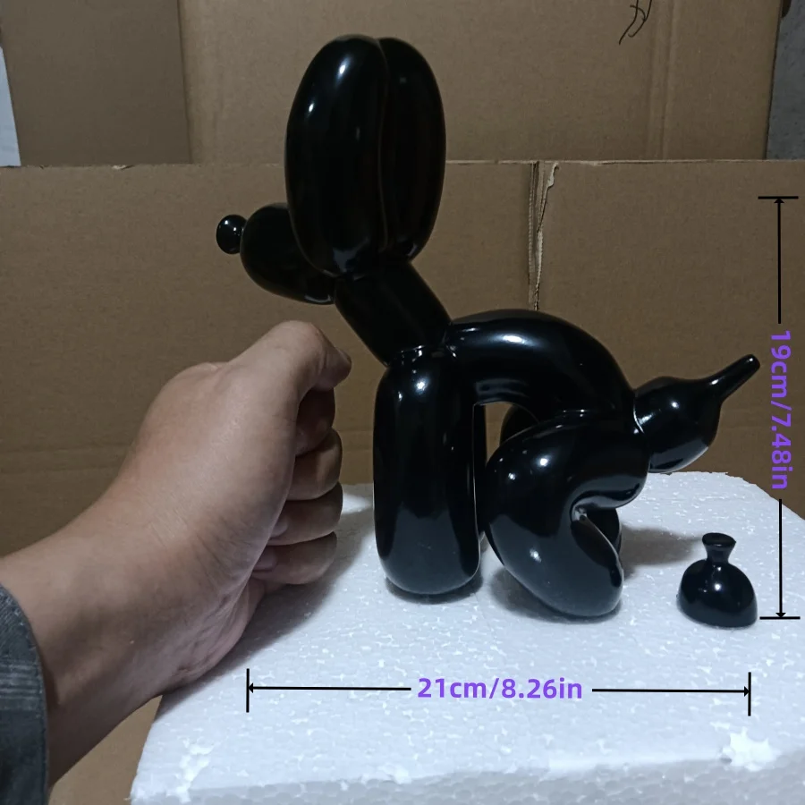 Resin Balloon Poop Dog Sculpture Decoration Creative Living Room Bedroom Wine Cabinet Cartoon Animal Simple Modern