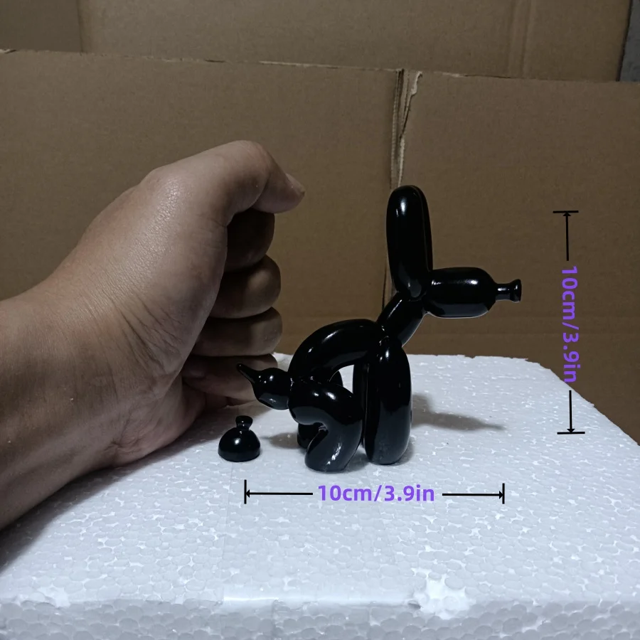 Resin Balloon Poop Dog Sculpture Decoration Creative Living Room Bedroom Wine Cabinet Cartoon Animal Simple Modern