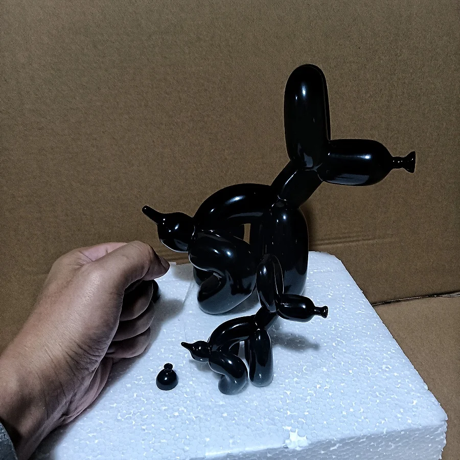 Resin Balloon Poop Dog Sculpture Decoration Creative Living Room Bedroom Wine Cabinet Cartoon Animal Simple Modern