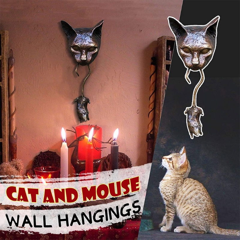 Resin Cat and Mouse Door Knocker Resin Cat and Mouse Door Knocker