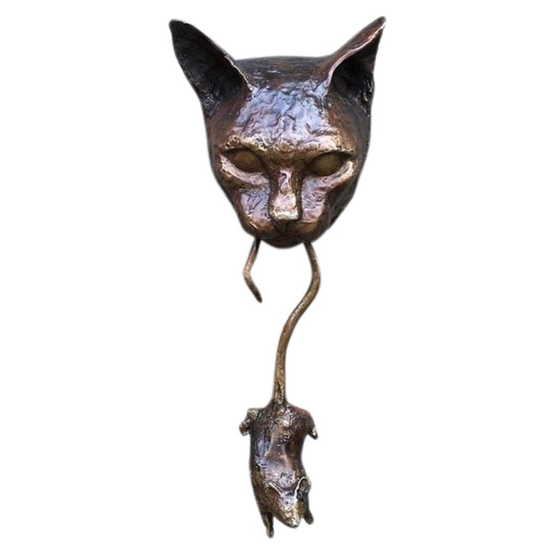 Resin Cat and Mouse Door Knocker Resin Cat and Mouse Door Knocker