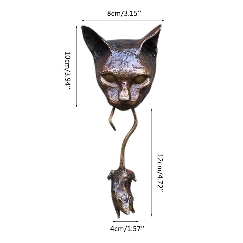 Resin Cat and Mouse Door Knocker Resin Cat and Mouse Door Knocker