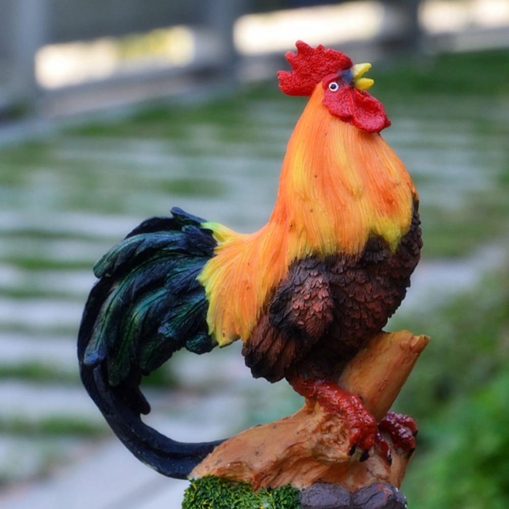 Resin Chicken Garden Ornaments (2pcs)
