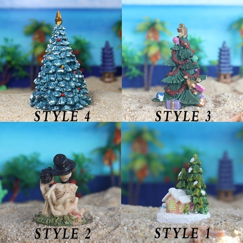 Resin Christmas Fish Tank Decor Resin Christmas Fish Tank Decor