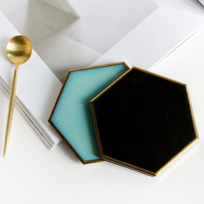 Resin Coaster Hand-Plated Decor