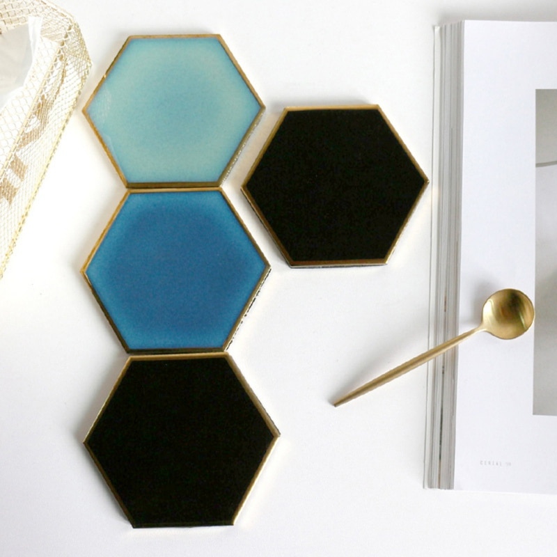 Resin Coaster Hand-Plated Decor