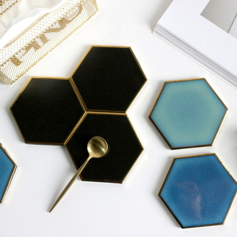 Resin Coaster Hand-Plated Decor