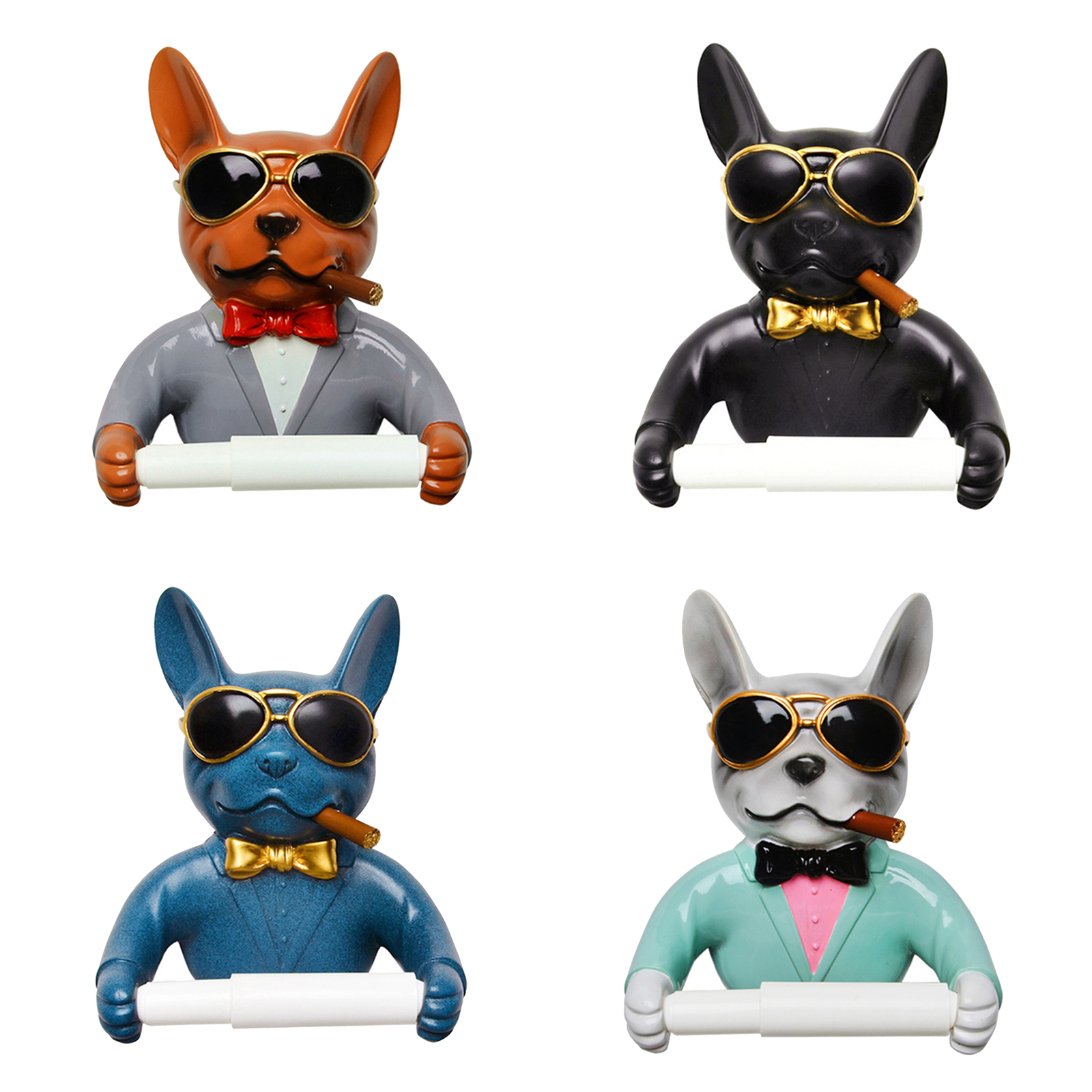 Resin Cool Dog Toilet Paper Holder