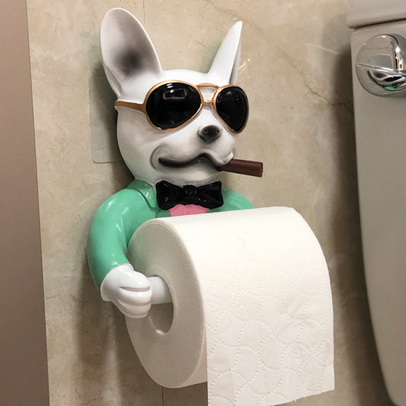 Resin Cool Dog Toilet Paper Holder Resin Cool Dog Toilet Paper Holder
