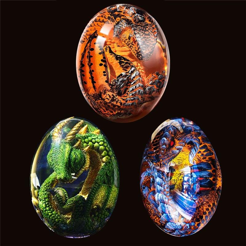 Resin Crystal Dragon Egg Decor