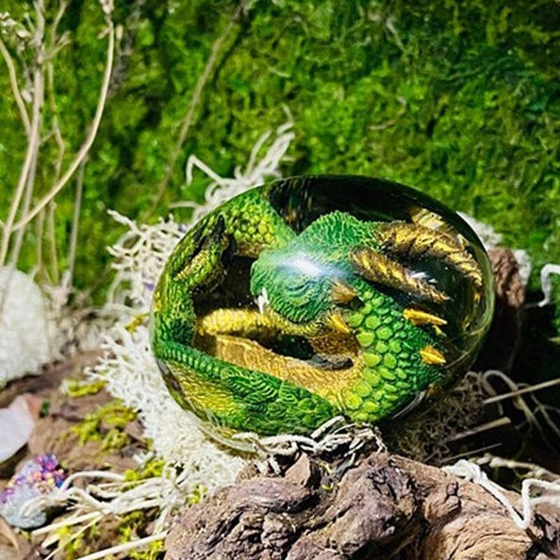 Resin Crystal Dragon Egg Decor