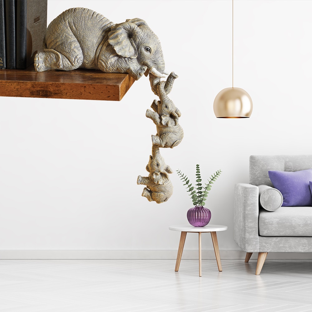 Resin Decorative Elephant Figurines (3pcs) Resin Decorative Elephant Figurines (3pcs)