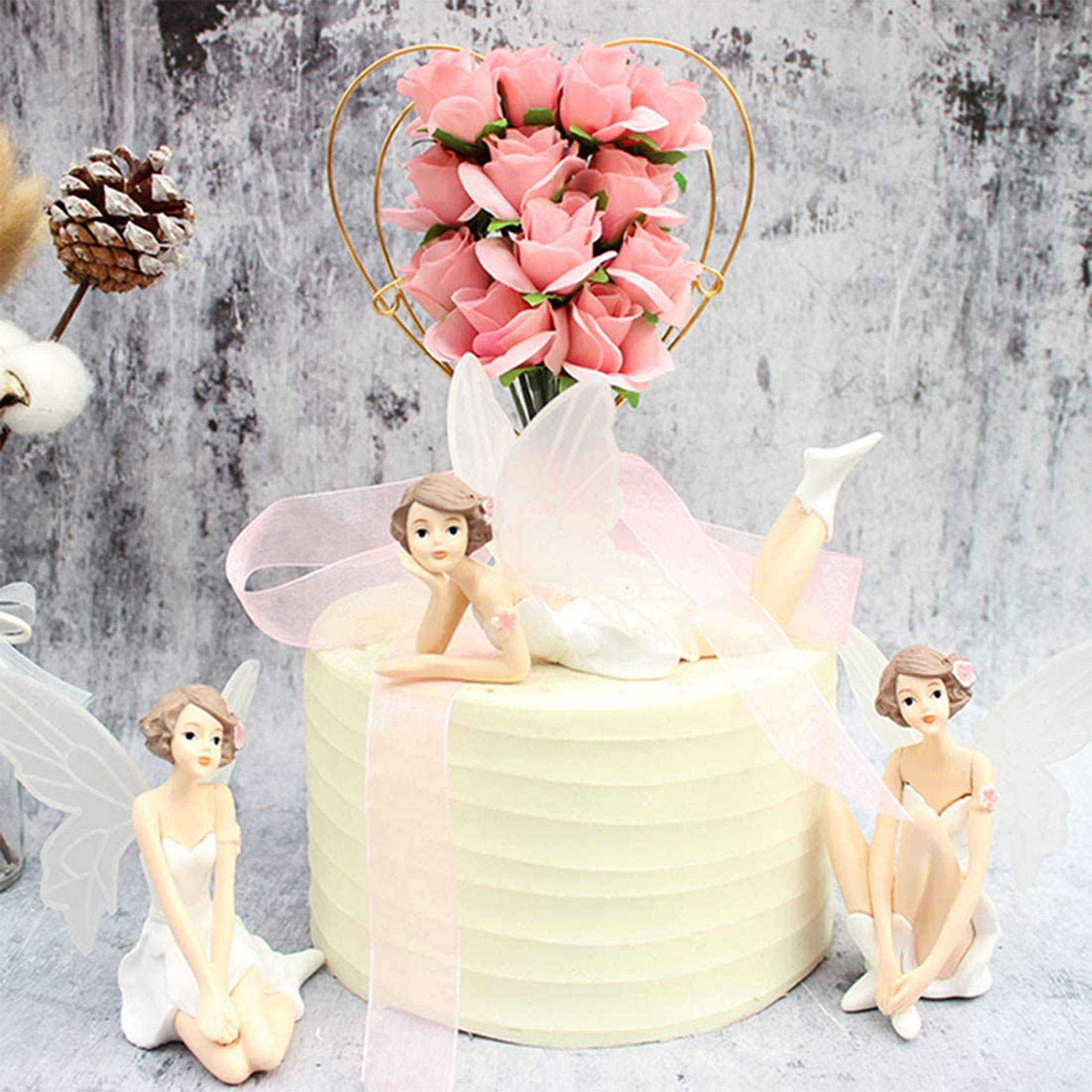 Resin Fairy Cake Toppers (3Pcs) Resin Fairy Cake Toppers (3Pcs)