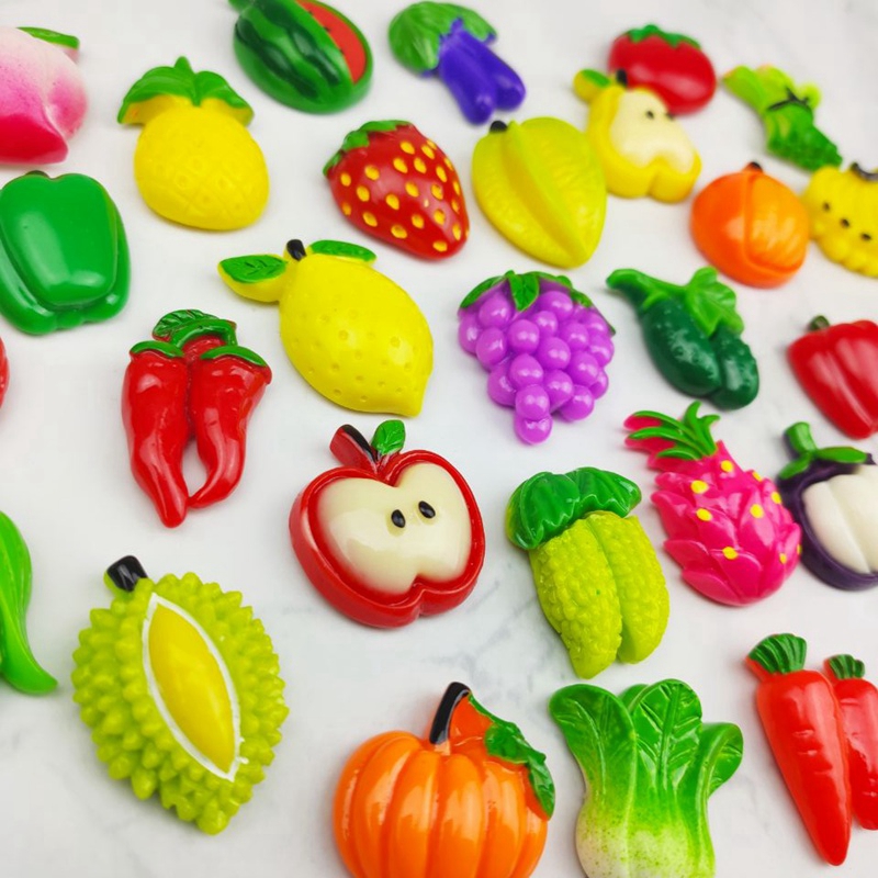 Resin Fruit Fridge Magnets (30pcs) Resin Fruit Fridge Magnets (30pcs)