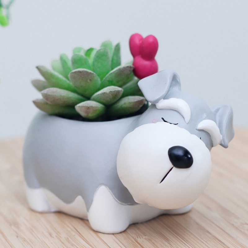 Resin Garden Dog Plant Pot Resin Garden Dog Plant Pot
