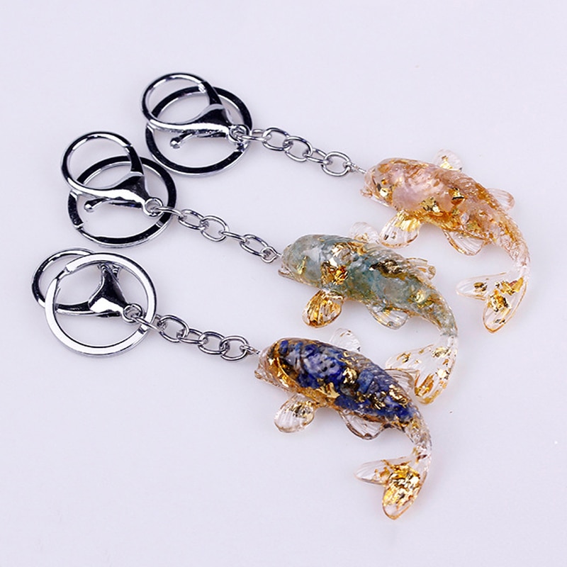Resin Hanging Koi Fish Keychain