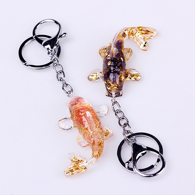 Resin Hanging Koi Fish Keychain