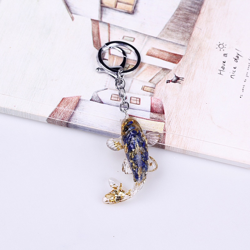 Resin Hanging Koi Fish Keychain