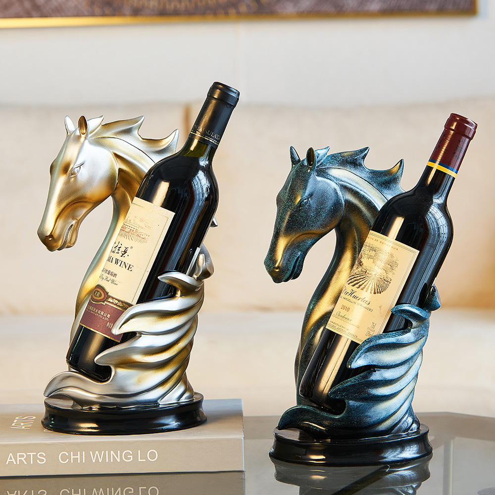 Resin Horse Wine Bottle Holder Resin Horse Wine Bottle Holder